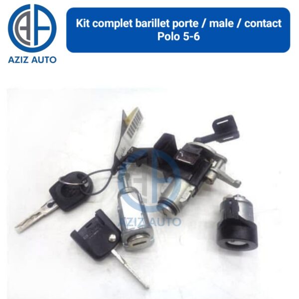 kit serrure porte / male / contact complet polo 5-6 origine vw