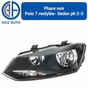 phare polo 7 restyle sedan ph 2/3 fond noir