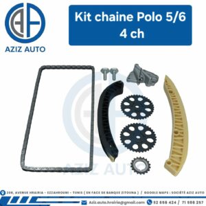 kit chaine complet polo 5 / 6 simple arbre a came 4 ch